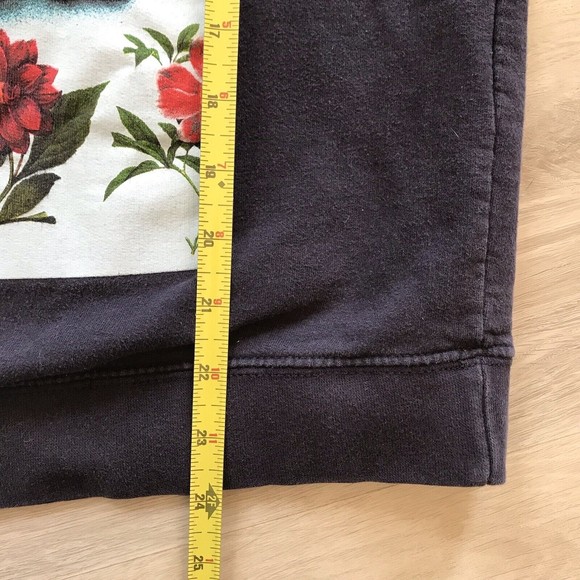 Obey Posse Sweatshirt Navy Graphic Rose Print Pullover Crew Neck Size Small - Picture 9 of 10